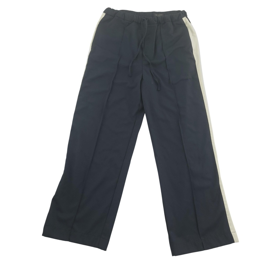 rag & bone Siena Wool Side-Stripe Pants Mens M 31x29 Blue White Relaxed